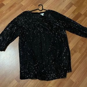 Sequin Shift Dress
